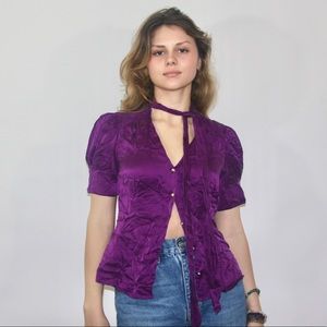 Button Up Short-sleeve Top